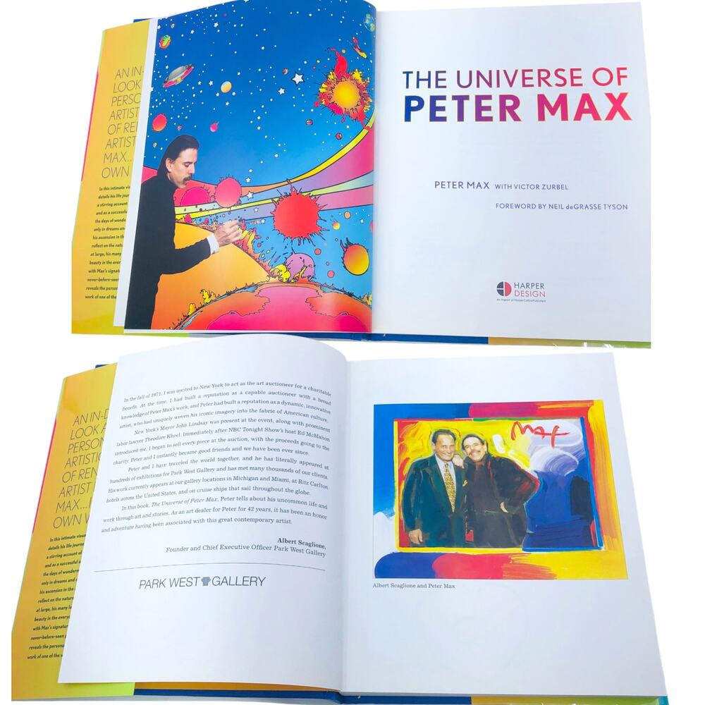 The Universe of Peter Max Signed Hardcover Book First Printing 2013 - Picture 8 of 13